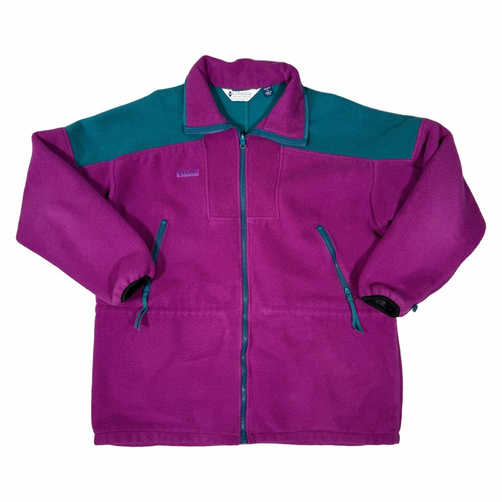 Vintage Women’s Columbia Full-Zip Fleece Jacket USA made - Outdoors Hiking - XL